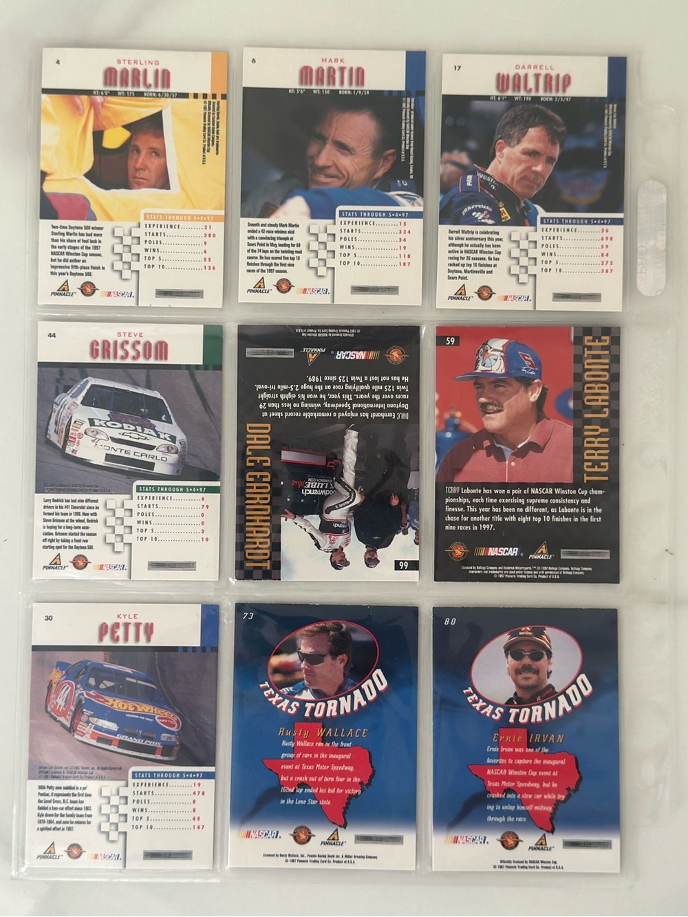 NASCAR Racing Cards Lot of 9 - Vintage 90s  Collector Bundle - Picture 3 of 3